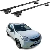 Aurilis Dachträger Gepäckträger für Dacia Sandero Stepway 2010-2017 Alu Schwarz 2x ABE
