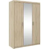 AX Living Storicos 3T 3-türige Kleiderschrank mit Spiegel Eiche Sonoma