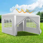 Yakimz 3x3m /3x6m Pavillon mit Seitenwänden, wasserdicht,UV-Schutz Gartenzelt Partyzelt, Gartenpavillon