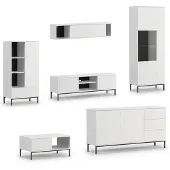 AX Living Möbel für Wohnzimmer Queba 2 – Stilvolles Design Modern Weiß