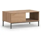 AX Living Wohnzimmer tisch Queba QT02 – 100cm Breite, Modern Hikora