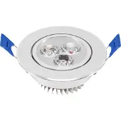 ROSNEK 3W LED Schwenkbar Einbaustrahler Panel Deckenleuchte Strahler Einbauleuchte Deckenlicht, Warmweiß