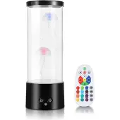 Fiqops LED Quallen Nachtlichter Lava Lampe Leuchte Tischlamp Kreative Schlafzimmer RGB Künstliche