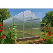 Garten Dream Polycarbonat Gewächshaus „Victoria“ 3x4m aus Stahl, mit 6mm Polycarbonat