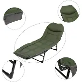 SWANEW Karpfenliege Liegestühle Angelliege XXL 200x64x32cm, grün klappbar