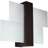 Sollux Wandleuchte FENIKS 1 Wenge 1xE27 15W Holz/Glas 30x12x43cm