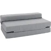 Welikera Klappsessel mit Bettfunktion, Gästebett, faltbar, bis 250 kg, 138x80x50 cm, Grau