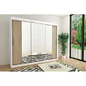 Minio Kleiderschränke TOKYO 2 250 cm Weiße / Sonoma