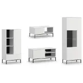 AX Living Möbel für das Wohnzimmer Queba 1 – Funktional Modern in Weiß