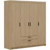 AX Living Schubladenschrank Garderobe Geölte Eiche Schrank Storicos 4T 176,3cm
