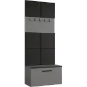 AX Living Garderoben Haken Rosanno I 80,6cm Breite Stilvoll Grau JS100