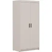 AX Living Beige Kleiderschrank Storicos 2T 89,7cm Breite, 2 türiger