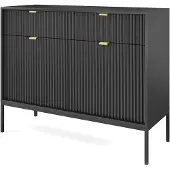 AX Living Kommode mit Schublade Eternas KS104 104cm Modern in Schwarz