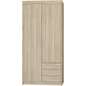 AX Living Storicos 2T3S Kleiderschrank Sonoma Eiche, schubladen 89,7cm