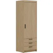 AX Living Kleiderschrank Schrank Geölte Eiche Storicos 1T3S 59,9cm Modern