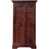 MASSIVMOEBEL24.DE MASSIVMOEBEL24 Schrank Akazie 70x36x133 nougat lackiert OXFORD #518