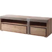 MASSIVMOEBEL24.DE MASSIVMOEBEL24 TV-Board Akazie 180x48x55 beige lackiert Amsterdam #125