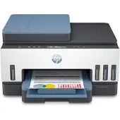 HP Smart Tank 7306 Wireless All-in-One Farbe Drucker, Beidseitiger Druck; Kopierer, Scanner, Thermal Inkjet, Farbdruck, 4800 x 1200 DPI, A4, Direktdruck, Blau, Weiß