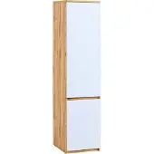 Minio , Kleiderschrank "ARCCA 2", Büroschrank, Wotan Eiche / Weiße Farbe