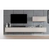 AX Living Anbauwand Loriano IV Wohnwand beige Kaschmir 300 cm breit