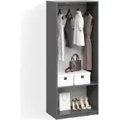 Livinity Kleiderschrank Trento Anthrazit , Model 58972