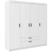 AX Living Schubladenschrank Garderobe weiß Schrank Storicos 4T 176,3cm