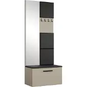 AX Living Kleiderschrank mit Spiegel Rosanno III 80,6cm Kaschmir JS100