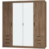 AX Living Kleiderschrank mit Spiegel Eiche Lefkas Storicos 4T6S 176,3
