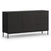 AX Living Kommode Schubladen Queba QT01 – 150 cm Breite, Schwarz