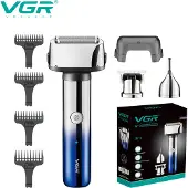 Douself VGR365 Drei-in-Eins-Reziprokrasierer, Augenbrauenschneider, elektrischer Haarschneider mit LCD-Digitalanzeige