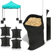 Fiqops 4X Pavillon Sandsäcke Pavillons & Partyzelte Standfüße Standfuß Gewichte Gartenzelte Standsicherung