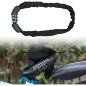 Fiqops Fahrradschloß Stahlketten für Moped Zahlenschloss Stahl 120cm