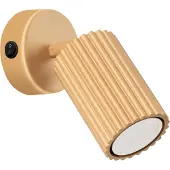 Sollux Wandleuchte KARBON goldene mit Schalter 1xGU10 10W Aluminium 16x8x8cm