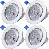 ROSNEK 4x 7W LED Schwenkbar Einbaustrahler Panel Deckenleuchte Strahler Einbauleuchte Deckenlicht, Warmweiß