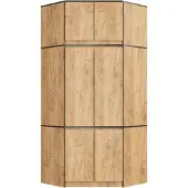 BDW Schlafzimmer Eckschrank mit Verlängerung, 6 Türen, Craft Eiche