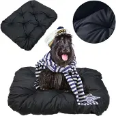 EDANTI Hundematte Hundebett cm 70x50 Katzenbett Hundesofa Hundekissen Hundekörbchen Schwarz
