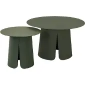 In And OutdoorMatch Beistelltisch - Grün - 2er-Set - Aluminium