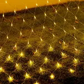 UISEBRT 3x2m LED Lichternetz - 8 Lichtmodi Warmweiß für Innenbereich Weihnachten Partybeleuchtung
