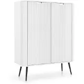 AX Living Highboard Schrank Salvia K103 103 cm Breite, Modern in Weiß