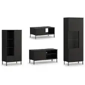AX Living Möbel für das Wohnzimmer Queba 1 – Funktional Modern in Schwarz