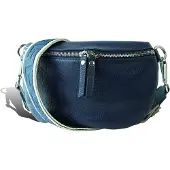 Toscanto Leder Gürteltasche Tasche blau, mehrfarbig ca. 25cm | Gr.: onesize