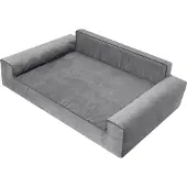 Stanislaw Jurga Pillowprim Hundebett Glamour -115x80cm- elegantes Sofa-Kissen für Hunde, weich & waschbar