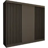 AX Living Cabinio Kleiderschrank Grau Schwarz Modern 240 cm Breite