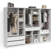 Livinity Kleiderschrank Trento Weiß 3er Set, Model 58975