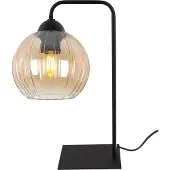 Light11 HOME Tischleuchte Costa Schwarz 1-flammig Glas Honig Kugel E27