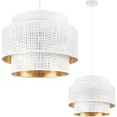 Light11 HOME Asti Trio Hängelampe Weissgold 40Cm Mesh