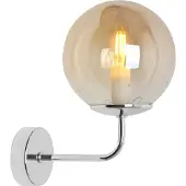 Light11 HOME Wandleuchte Siena Chrom 1-flammig Glas Honig E14