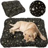 EDANTI Hundematte Hundebett 70x50 cm Katzenbett Hundesofa Hundekissen Hundekörbchen Knochen Gold