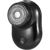 Douself Z-168 tragbarer Mini-Rasierer für Herren, USB-Aufladung, rotierender Einzelklingenkopf, IPX5 wasserdicht, schwarz