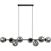 Light11 HOME Hängelampe Siena schwarz 8-flammig mit graphitfarbenen Lampenschirmen E14